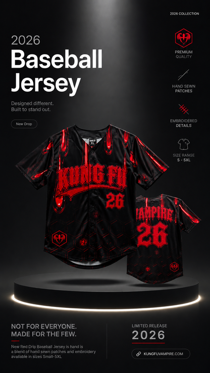 “Red Drip” Baseball Jersey