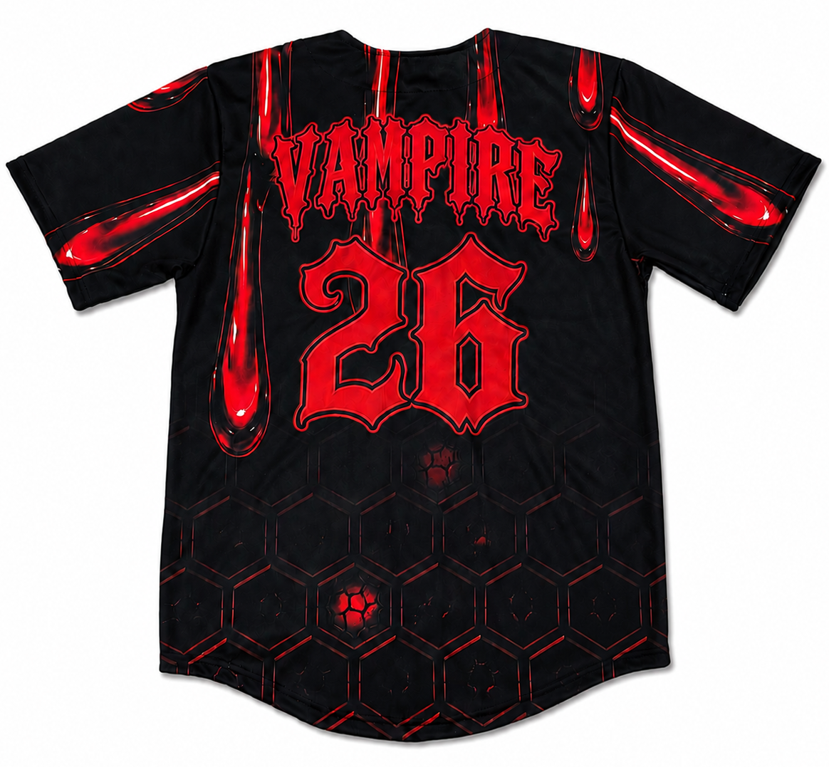 “Red Drip” Baseball Jersey