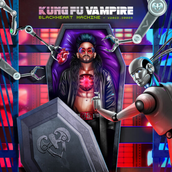 Kung Fu Vampire X Black Heart Machine Official Cover